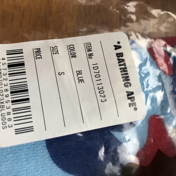 BAPE Crewneck Paris Blue and Red Mens Small - Picture 6 of 6